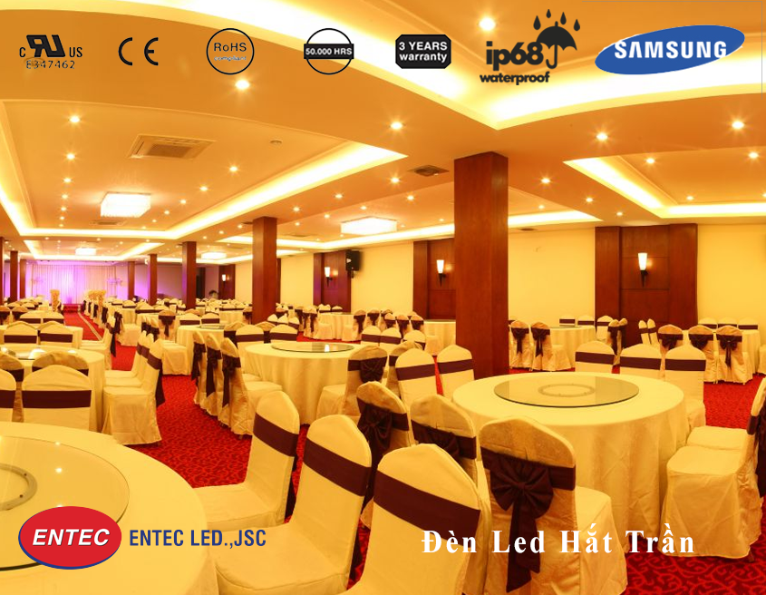 Đèn Led dùng trong trang trí nhà hàng