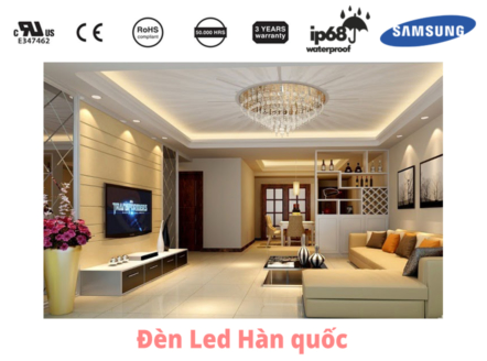 Đèn trần thạch cao sử dụng module LED của hãng Interone Hàn Quốc