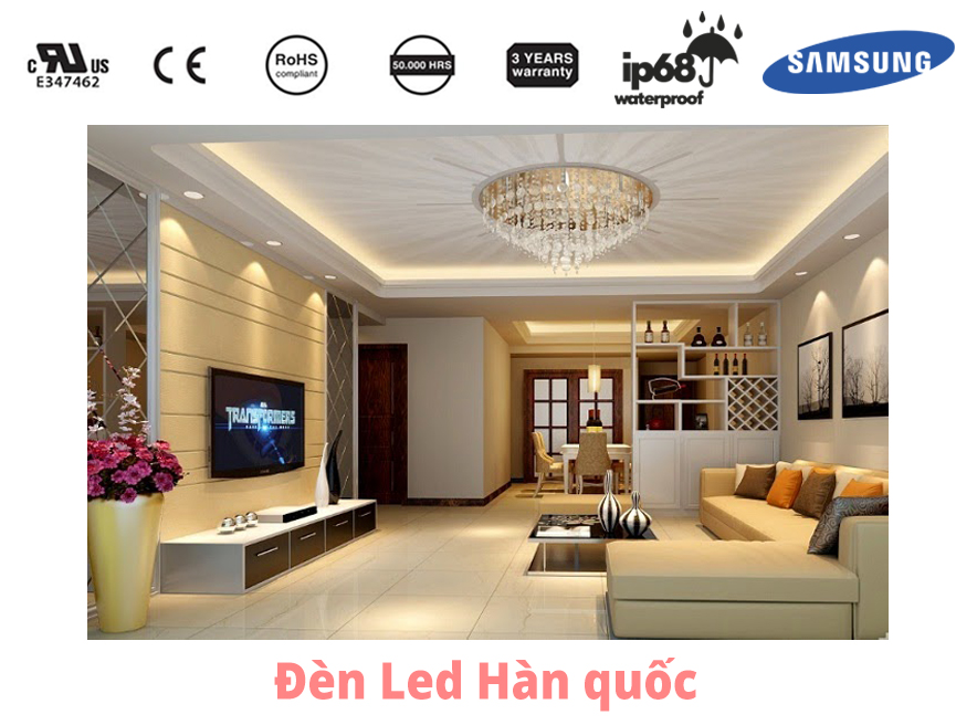 Đèn trần thạch cao sử dụng module LED của hãng Interone Hàn Quốc