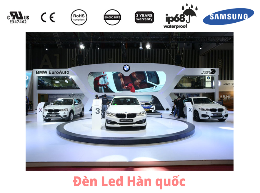 Đèn LED chiếu sáng trong các trung tâm đại lý ôtô