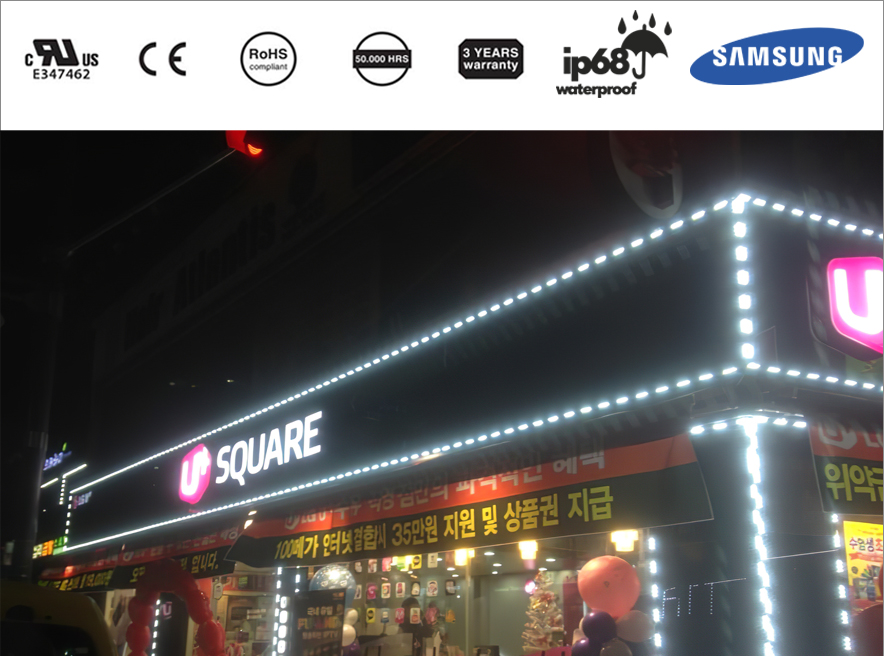 Đèn LED dây gắn viền trang trí nhập khẩu Hàn Quốc đạt chuẩn IP68.