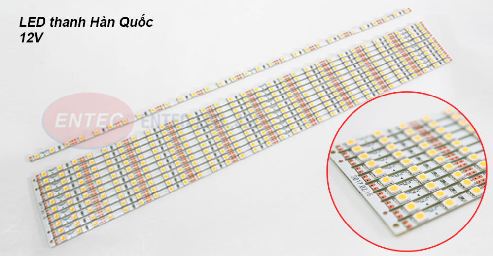 Đèn led hàn quốc: Led thanh 12V Hàn Quốc nhập khẩu độc quyền bởi Entec led