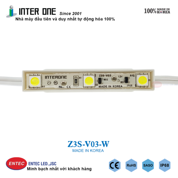 Z3S-V03-W-KOREA Led 3 bóng epoxy Hàn quốc chính hãng 100% Made in Korea Hàn Quốc INTER ONE