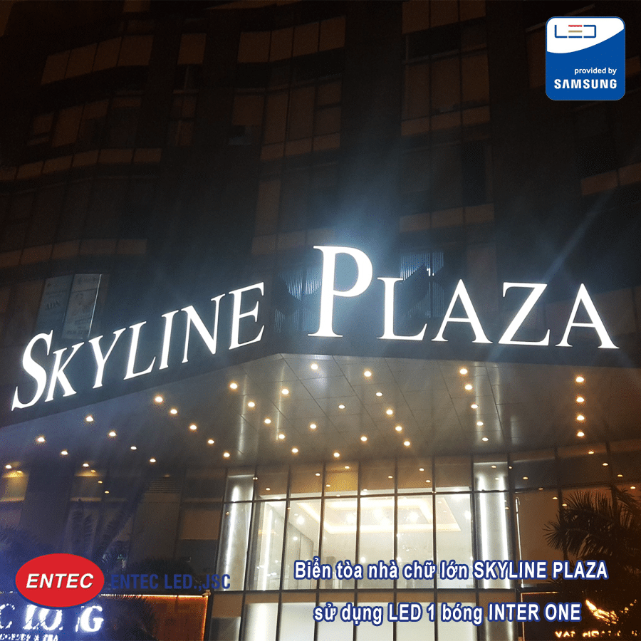 Biển quảng cáo trên nóc tòa nhà sử dụng LED 1 bóng INTER ONE