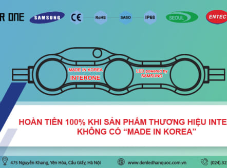 Hoàn tiền 100% ngay khi phát hiện LED giả xuất xứ (không có "Made In Korea")